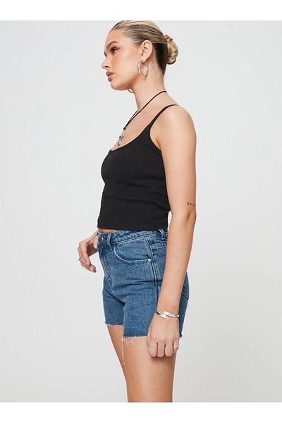 fablair Basic Black Camisole Slim Strap Undershirt