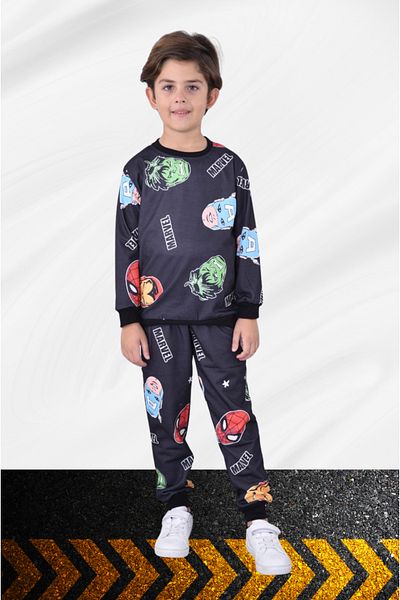 Fox Moda Cartoon Printed Boys Tracksuit Set