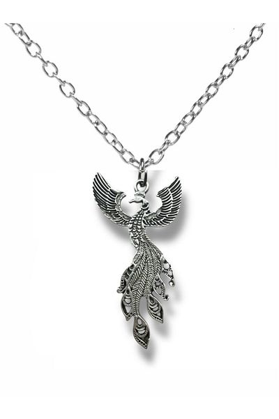 Herşey Nota Phoenix Soul – Emerald Bird Figured Unisex Necklace (60 cm Chain)