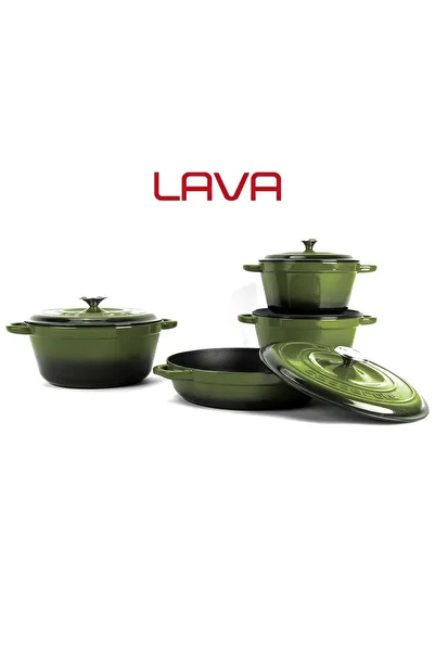 Organik Hayat Dostu Lava Casting 4X New Heritage Series Casting Iron Cookware Set