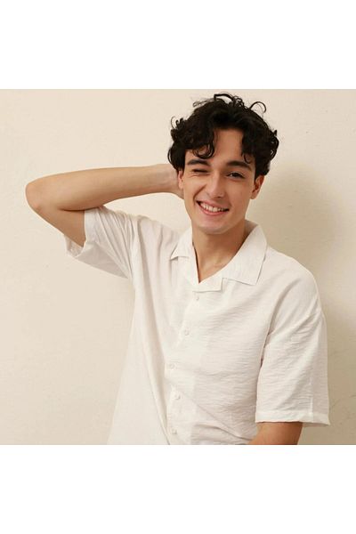 ALANAQA Unisex Plain Short Sleeve Casual Shirt