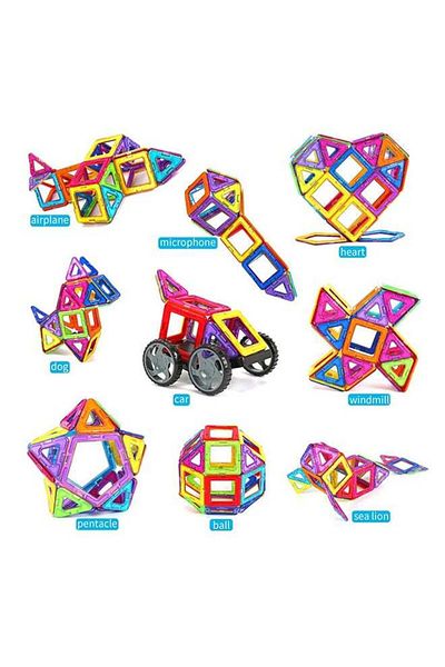 COOYA 97-Piece Construction Magnetic Blocks Building Toy 3+ Years Durale And Sturdy