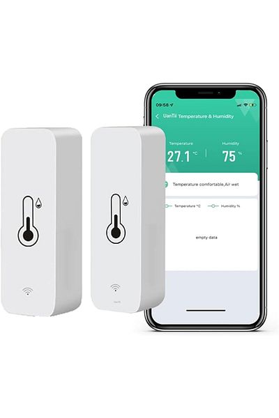 UanTii Smart Temperature Humidity Sensor Tuya Smart WIFI Indoor Hygrometer