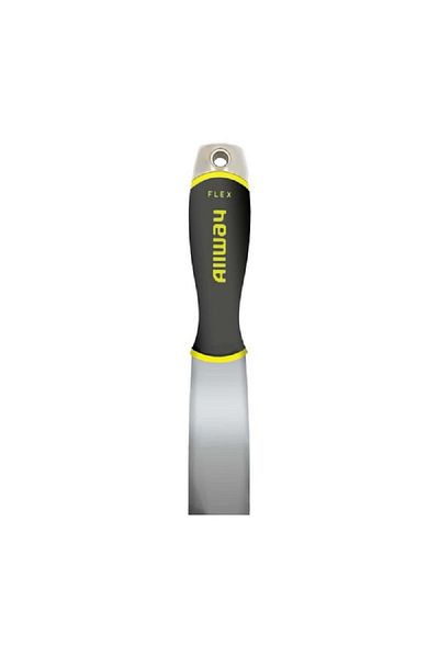 ALLWAY Soft Grip Handle Carbon Steel Flexible Putty Knife Black and Silver