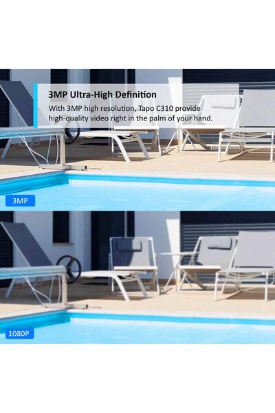 tapo Tp-Link C310 New Outdoor Security Wi-Fi Camera (White)