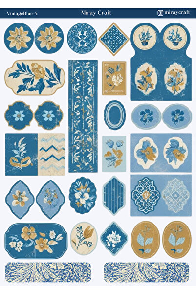 MirayDesign 1 τεμάχιο μπλε αυτοκόλλητο με θέμα Vintage (12x17 cm) για Bullet ...