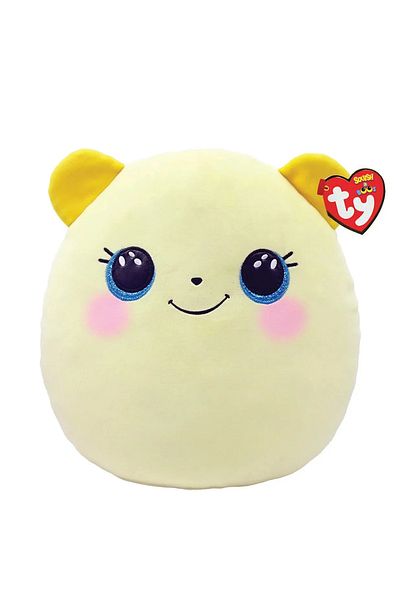Squish-a-Boos PLUS TY SQUISH BEANIES BUTTERCUP BEAR YELLOW 22CM
