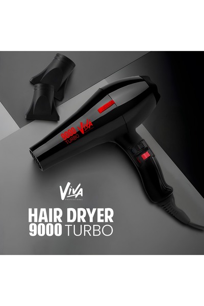 Viva Professional Hair Dryer 9000 Turbo 2200W for Salons & Hair Stylist