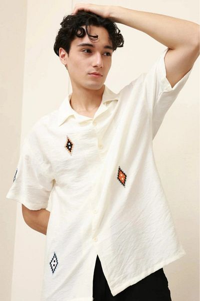 ALANAQA Unisex Oversized Short Sleeve Shirt