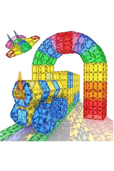 COOYA 120 Piece Set Magnetic Building Blocks,3D Magnetic Tiles for Boys Girls Educational Learning Toys