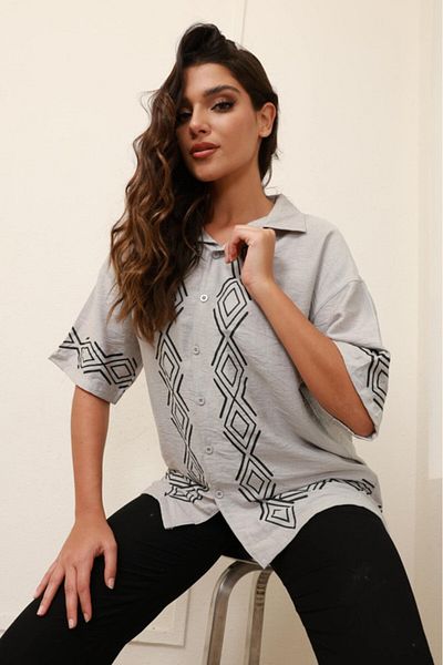 ALANAQA Unisex Oversized Short Sleeve Shirt