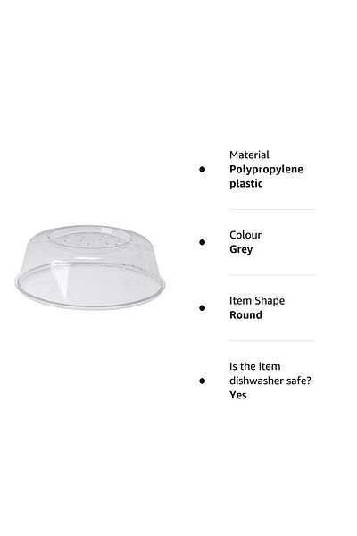ONSG Plastic lid for food containers, suitable for microwave ovens, 260mm diam.