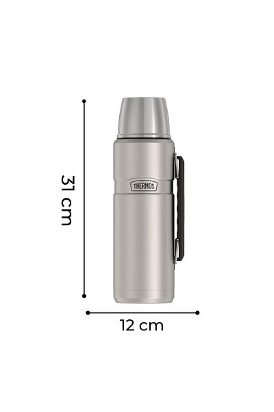 Thermos Vacuum 1.2 Liter Steel Thermos – Leakproof 24 Hour Hot Cold Cup Lid