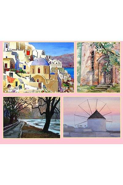 COOYA Solid Watercolor, 48 Colors Solid Watercolor Paints, Pigment Drawing Set with Water Brush Sponge .
