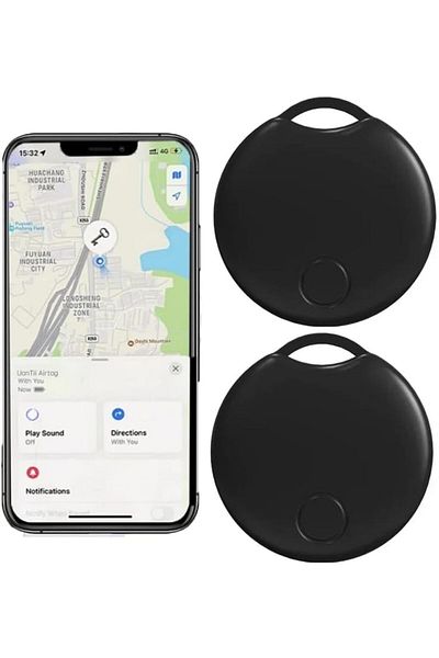 UanTii جهاز تتبع ذكي يعمل بتقنية البلوتوث مع خاصية AirTag وتذكير ضد فقدان المفاتيح، يعمل مع نظام التشغيل iOS