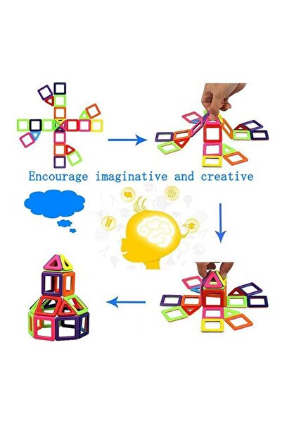 fulina 97-Piece Construction Magnetic Blocks Building Toy 3+ Years Durable And Sturdy 97