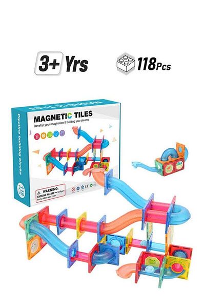 COOYA 118-Piece Magnetic Building Blocks 118 3+ Years