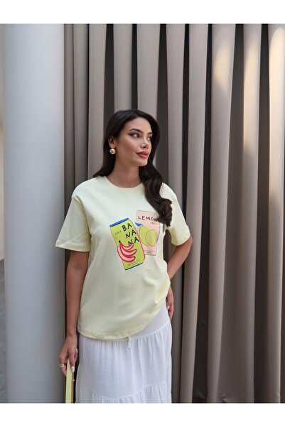 ESRAHELVACI Fruit Printed T-Shirt