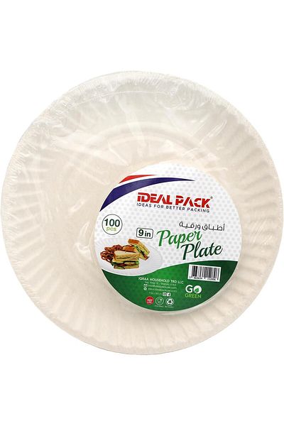 Ideal Pack Paper Plates | Disposable & Sturdy Plates for Parties, Events, Picnics & Daily Use