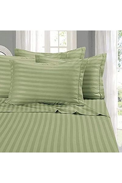 Generic طقم أغطية سرير رويال سترايب كينج سايز، 6 قطع، طقم غطاء لحاف