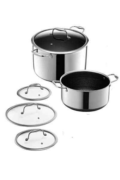 OEM Giyoca Cook GYGO2 Pots and Pans Set – 8 Pieces, Hybrid Stainless Steel