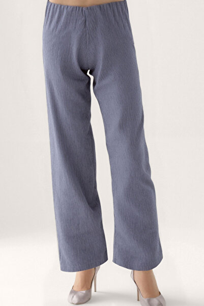 Vitrin Elastic Waist Thin Striped Wide Leg Pants