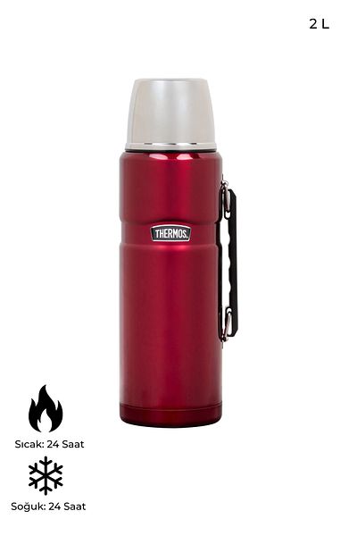 Thermos 2 Liter Stainless Steel Thermos – 24 Hour Hot Cold Cup Vacuumed and Leakproof with Lid