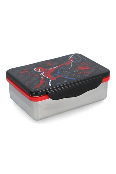 Stor Stainless Steel Rectangular Spiderman Themed Lunch Box Multicolor 193ml