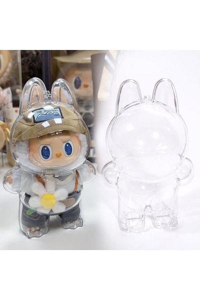 Saharaz Protective Case Cover for Standing LALBABU,Clear Acrylic Display Box,Dustproof Scratch-Resistant