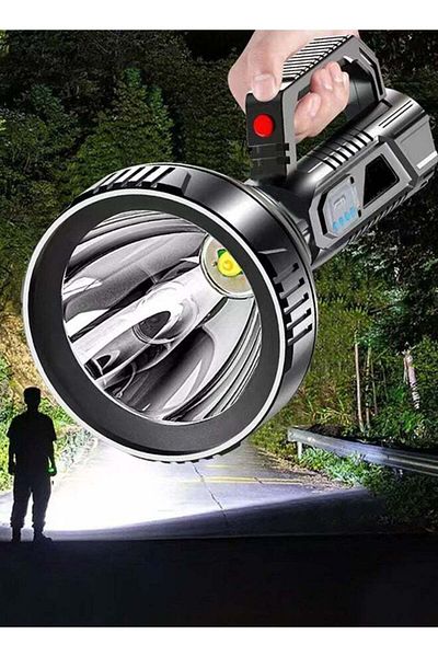 Generic DUNISO Rechargeable LED Flashlights with Battery Display Portable Handle, Handheld Flashlight IPX4 W