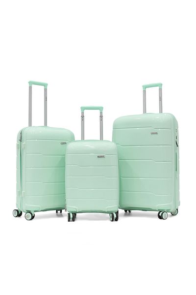 Capital 3-Piece Hard-Side Polypropylene Luggage Set – Lightweight, Durable, Spinner Trolley