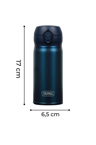 Thermos 350 ml Vacuum Steel Thermos – Lightweight Compact Leakproof Easy Open Lid Mug