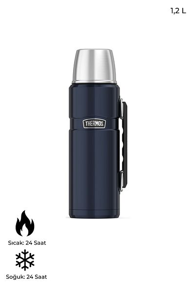 Thermos Vacuum 1.2 Liter Steel Thermos – Leakproof 24 Hour Hot Cold Cup Lid