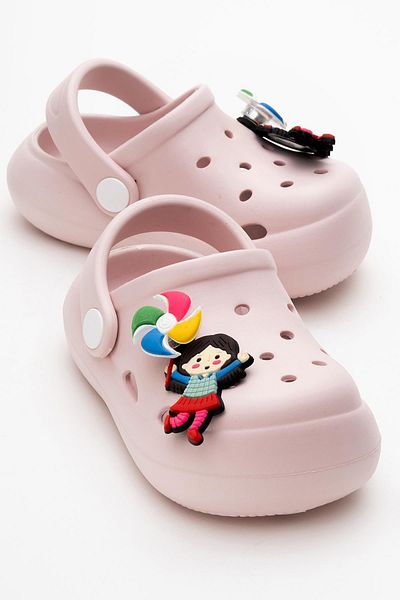 CCWAY AYAKKABI Children's Accessory Sabo Slippers 22-25 Powder
