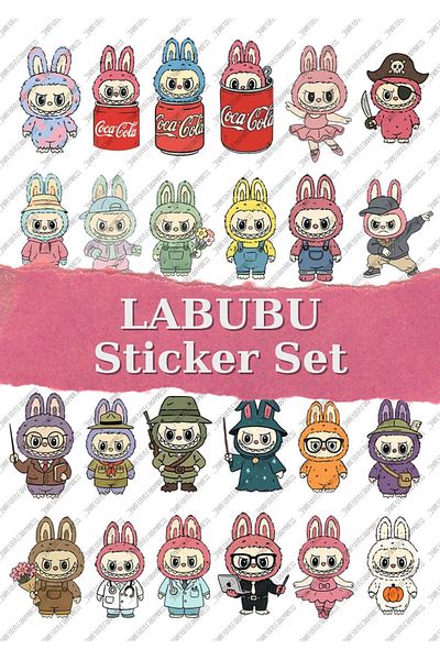 One Little Happiness Labubu Sticker - Bullet Journal - Agenda - Planner - Notebook - Laptop Sticker Sticker