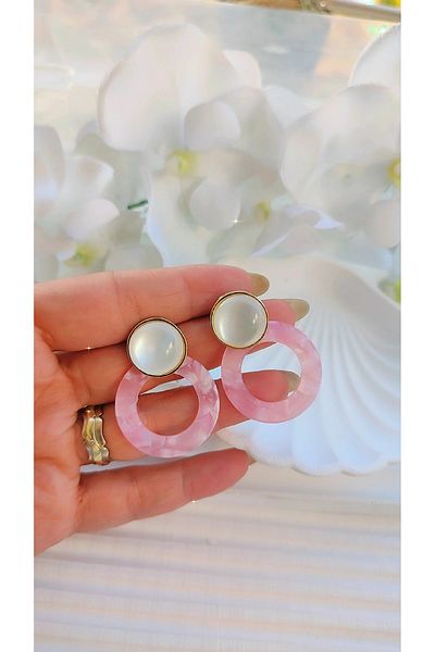 To Be Reborn Steel Enamel Colored Hoop Earrings New Season Trend Models
