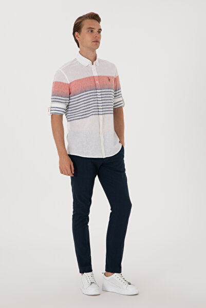 U.S. Polo Assn. Men's Red Long Sleeve Shirt 50300105-Vr030