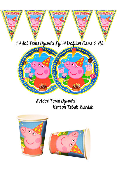 snowparty Farfurie tematică, ceașcă, steag cu franjuri, ornamente pentru ziua de naștere