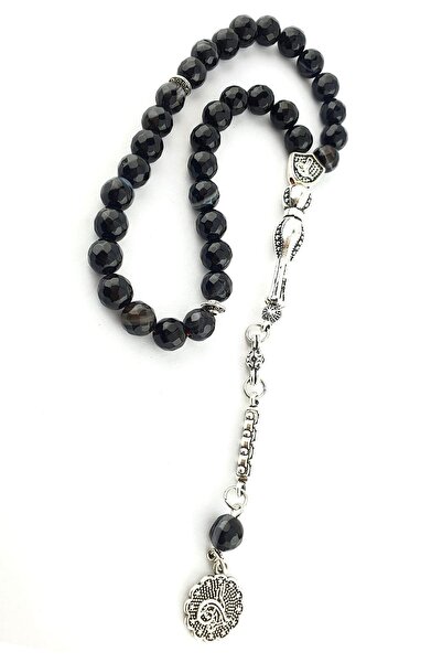 OSESHOP تصميم شرابة من الفولاذ مع حجر العقيق المصقول وحجر الرباط من الحجر الط...