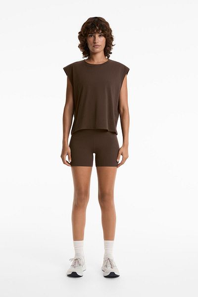 Oysho Cotton blend sleeveless seamless T-shirt