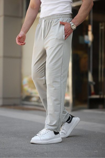 Madmext Ανδρικό αθλητικό παντελόνι Çağla Green Relaxed Fit E6575