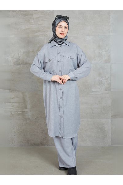 Rhythm Clothing Miss Mera Fashion Suitable for Hijab, Comfortable Fit, Comfortable Fit, Casual Women's Bottom-Top Set with Pocket Detail