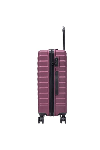 wings Valiză rigidă mare Peafowl Burgundy, 97 l, cu încuietoare TSA și roți pivotante