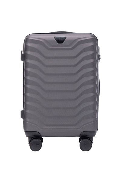 wings Valiză de cabină Peafowl - Carcasă rigidă, 4 roți, 38L Gri închis