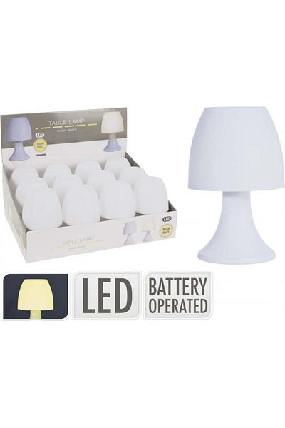 Koopman LED Table Lamp, Warm White Light, Battery Powered - Compact Design for Interior Decor