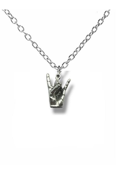 Herşey Nota Wolf Spirit – Unisex Necklace with Hand Figured Wolf Sign (60 cm Chain)