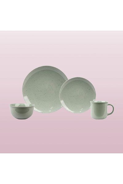 Bien Servi 16-Piece Elegant Design Dinner Set Green