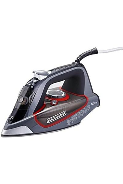 Blackdekor Black & Decker Steam Iron With Ceramic Soleplate 2200W ,Grey,X2050-b5