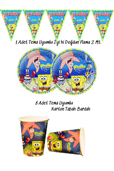 snowparty Temalı Tabak , Bardak , Flama Bayrak Doğum Günü Süsleri