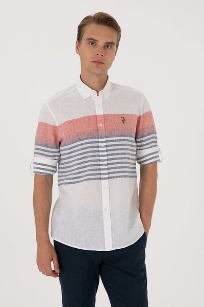 U.S. Polo Assn. Men's Red Long Sleeve Shirt 50300105-Vr030